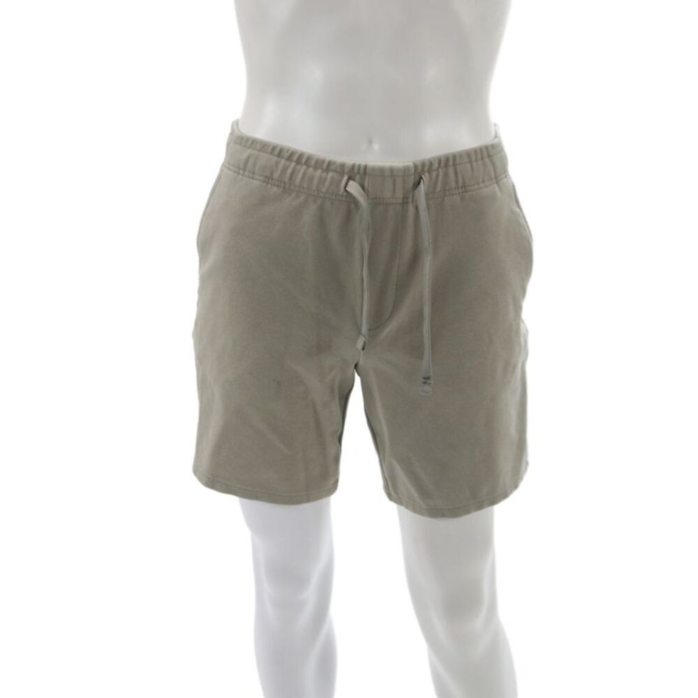 Zara Mens Chino Shorts Beige Drawstring Casual Size M